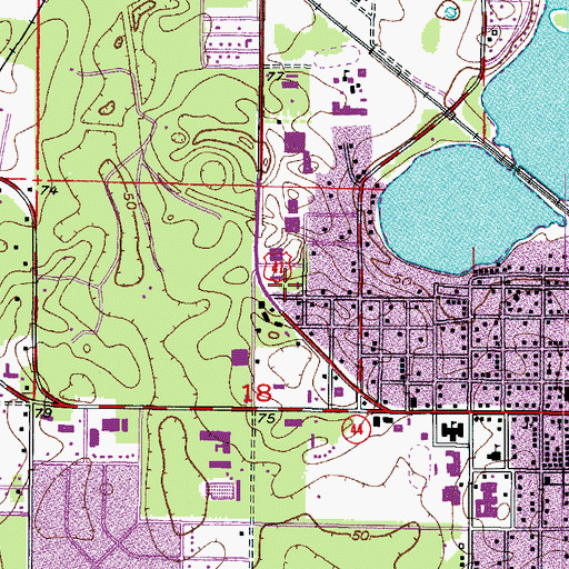 Topographic Map of City of Inverness, FL