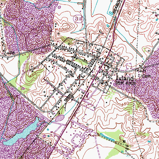 Topographic Map of City of Island, KY