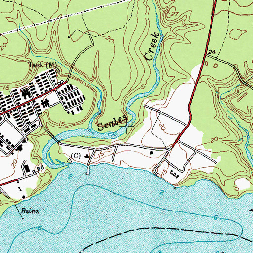 Topographic Map of City of Jacksonville, NC