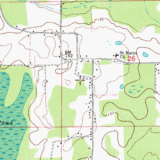 Topographic Map of City of Jacob City, FL