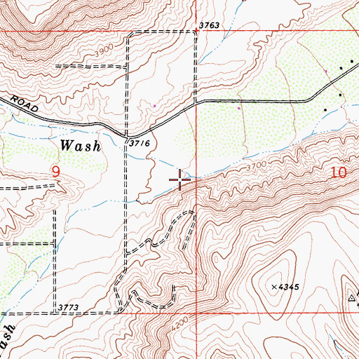 Topographic Map of Chaparrosa Wash, CA