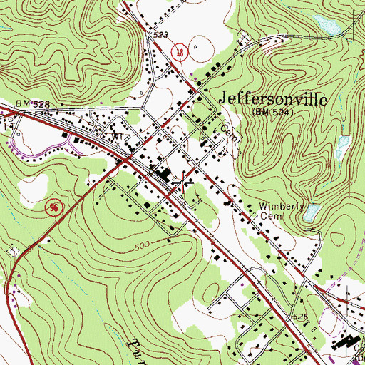 Topographic Map of City of Jeffersonville, GA