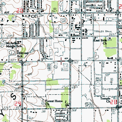 Topographic Map of City of Jonesboro, AR