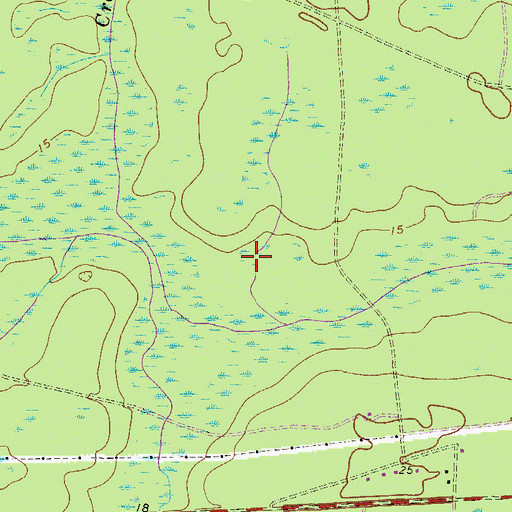 Topographic Map of City of Kingsland, GA