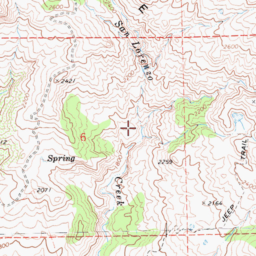 Topographic Map of Charley Creek, CA