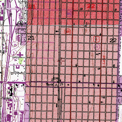 Topographic Map of City of Lake Worth, FL
