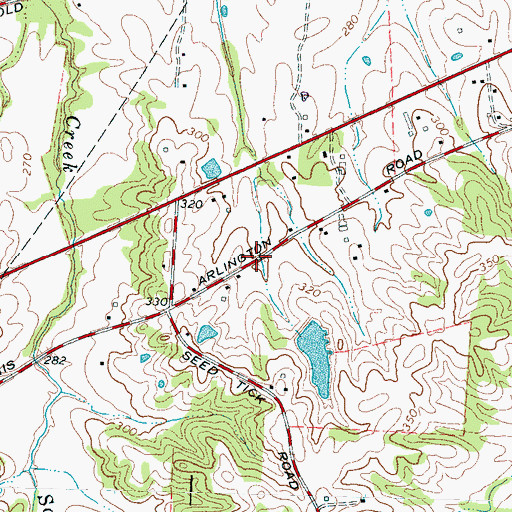 Topographic Map of City of Lakeland, TN