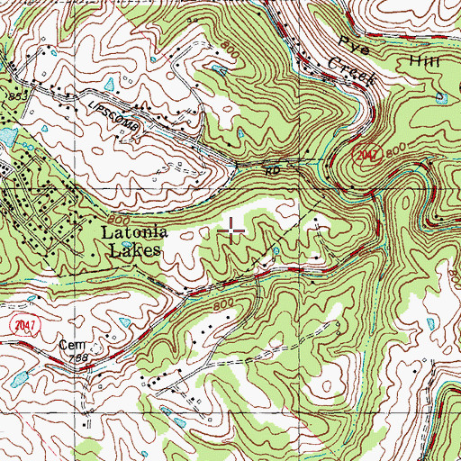 Topographic Map of City of Latonia Lakes (historical), KY