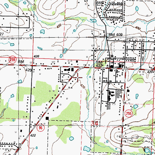 Topographic Map of City of Lavaca, AR