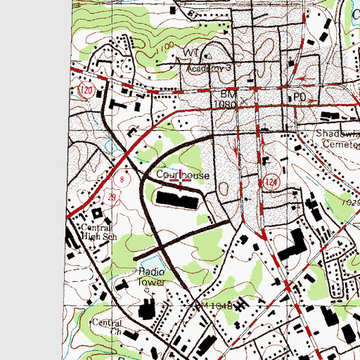 Topographic Map of City of Lawrenceville, GA