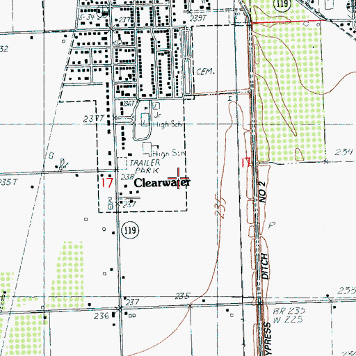 Topographic Map of City of Leachville, AR