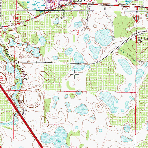 Topographic Map of City of Leesburg, FL