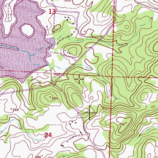 Topographic Map of City of Lincoln, AL