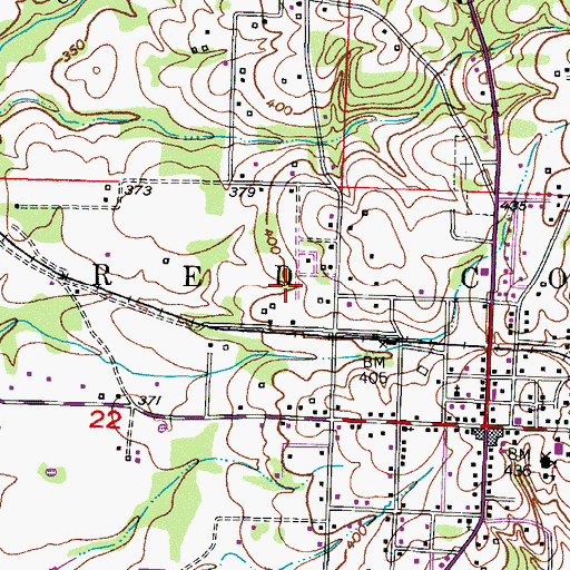Topographic Map of City of Lockesburg, AR