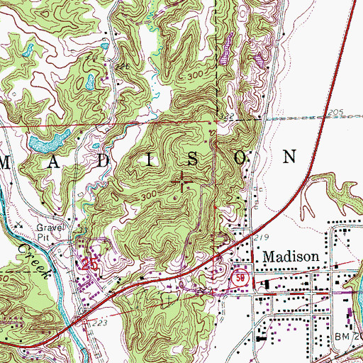 Topographic Map of City of Madison, AR