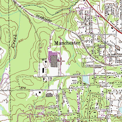 Topographic Map of City of Manchester, GA