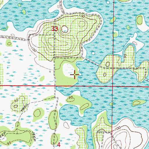Topographic Map of City of Mascotte, FL