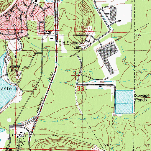 Topographic Map of City of Maumelle, AR