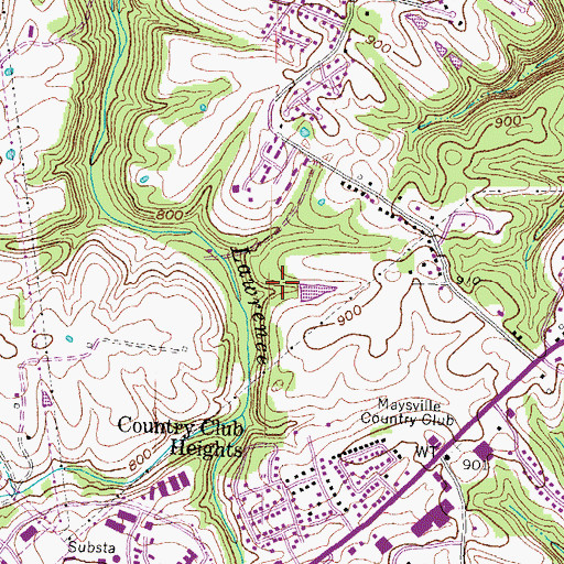 Topographic Map of City of Maysville, KY