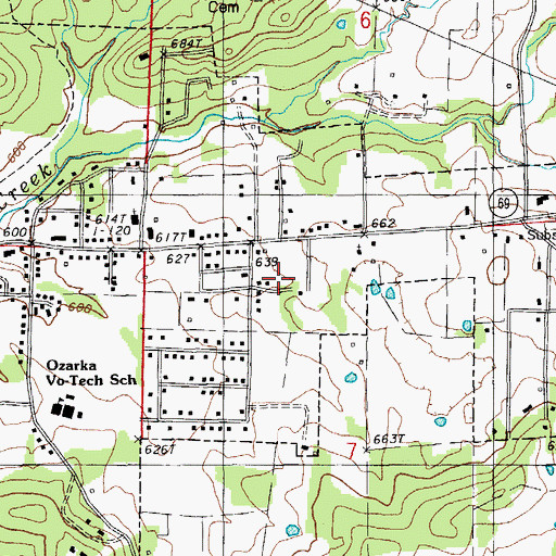 Topographic Map of City of Melbourne, AR