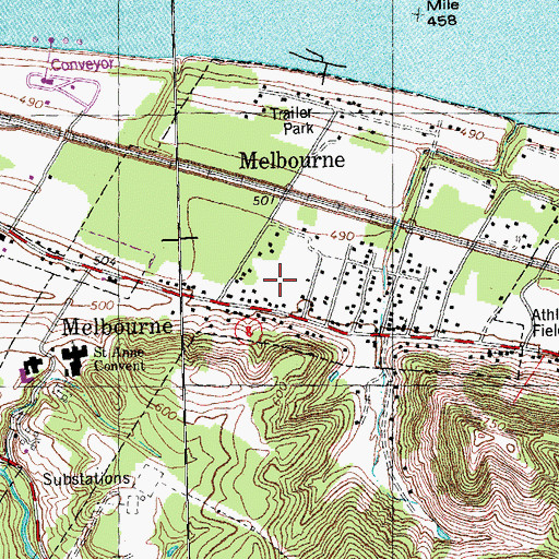 Topographic Map of City of Melbourne, KY