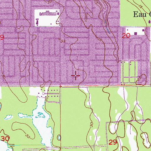 Topographic Map of City of Melbourne, FL