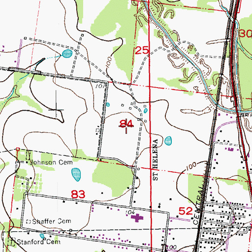 Topographic Map of City of Zachary, LA