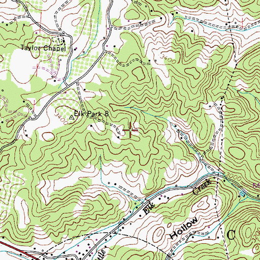 Topographic Map of Township of Elk Park, NC