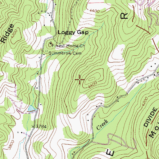 Topographic Map of Township of Montezuma, NC