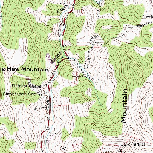 Topographic Map of Township of Newland Number 2, NC