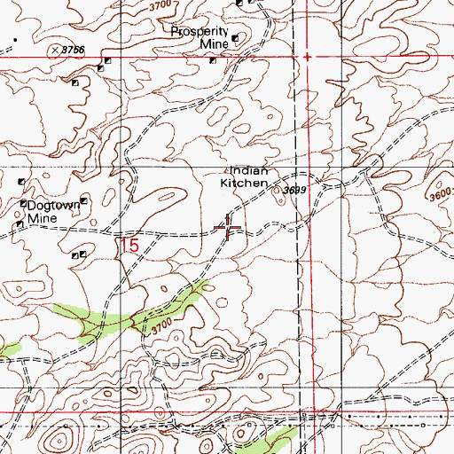 Topographic Map of Punta del Agua, AZ