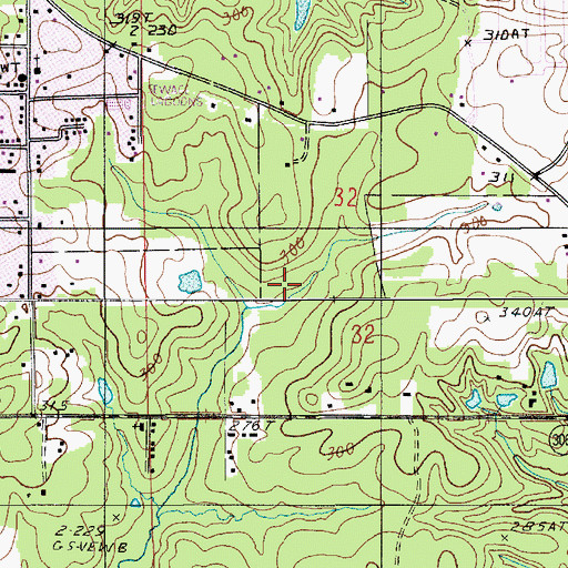 Topographic Map of Parish Governing Authority District 10, LA
