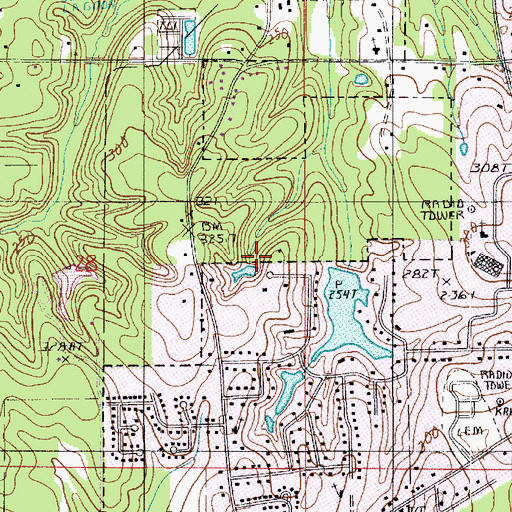 Topographic Map of Parish Governing Authority District 12, LA