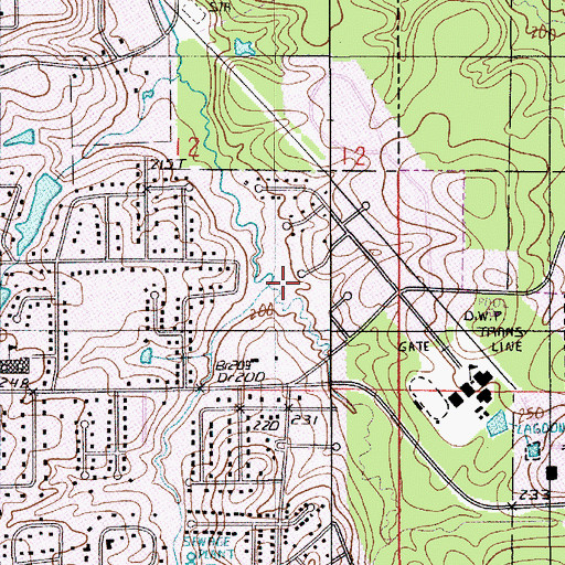 Topographic Map of Parish Governing Authority District 7, LA