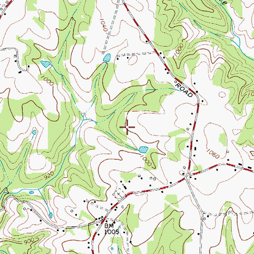Topographic Map of Township of South Fall Creek, NC