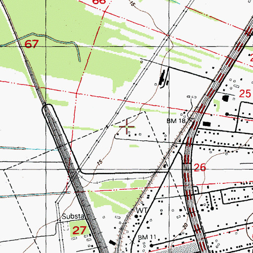 Topographic Map of Town of Addis, LA