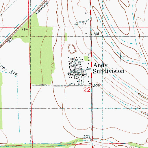 Topographic Map of Town of Anthonyville, AR