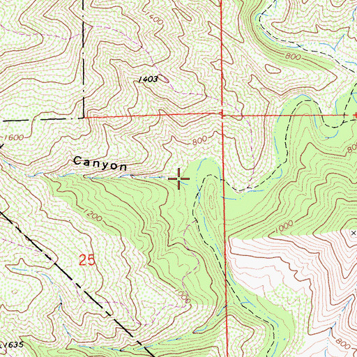 Topographic Map of Cherry Canyon, CA