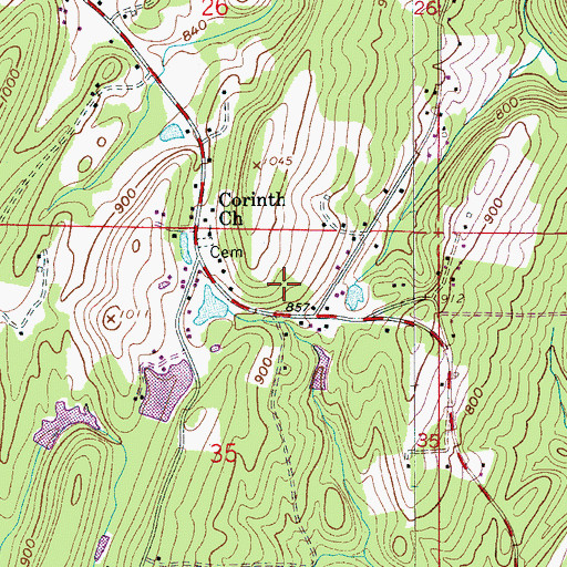 Topographic Map of Town of Argo, AL