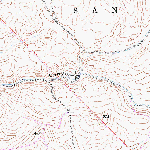 Topographic Map of Cherry Canyon, CA
