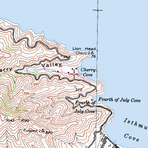 Topographic Map of Cherry Valley, CA