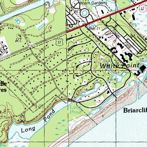 Topographic Map of Town of Briarcliffe Acres, SC