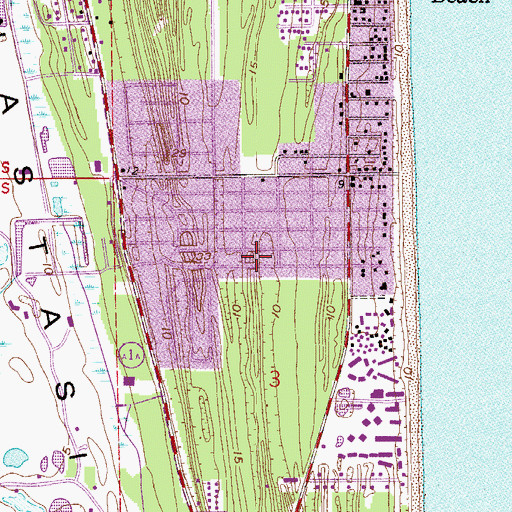 Topographic Map of City of Saint Augustine Beach, FL