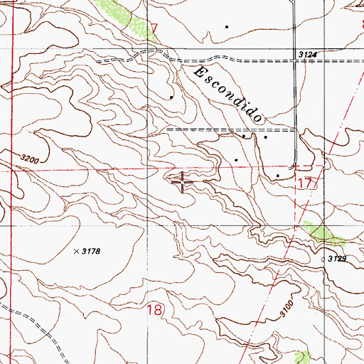 Topographic Map of Roades Ranch (historical), AZ