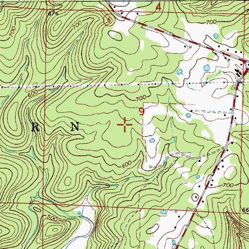 Topographic Map of City of Salesville, AR