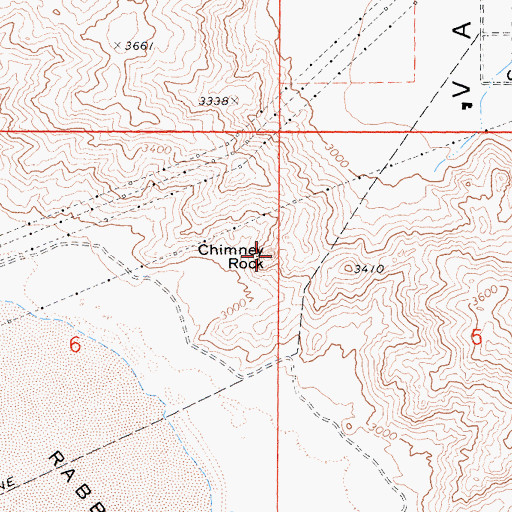 Topographic Map of Chimney Rock, CA