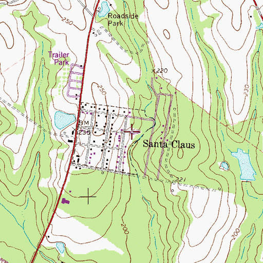 Topographic Map of City of Santa Claus, GA