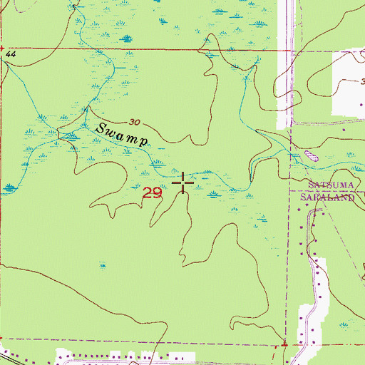 Topographic Map of City of Saraland, AL