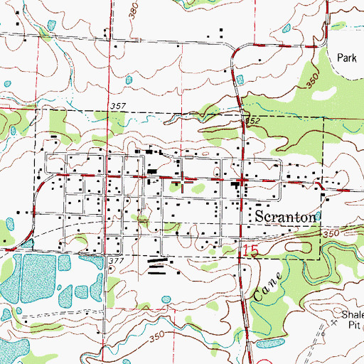 Topographic Map of City of Scranton, AR