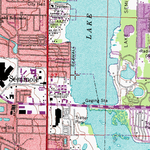 Topographic Map of City of Seminole, FL